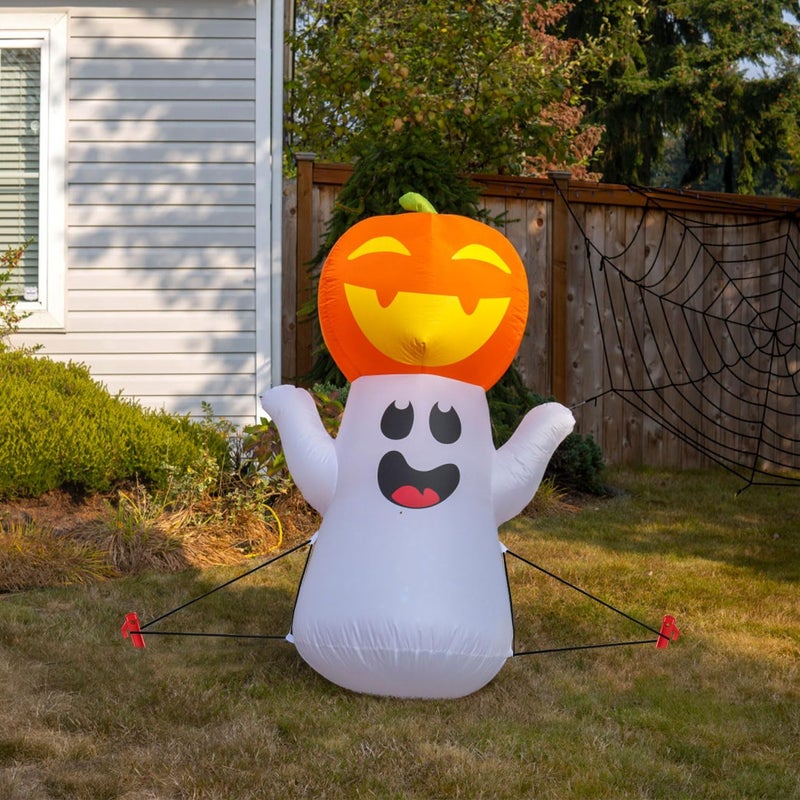 FCENDS Plastic Inflatable Stakes Set for Halloween Christmas Holiday Inflatables Garden Decorations, Include 12PCS Inflatable Tent Stakes, 12Pcs of Hooks, and 65.5 FT Rope - Image 5